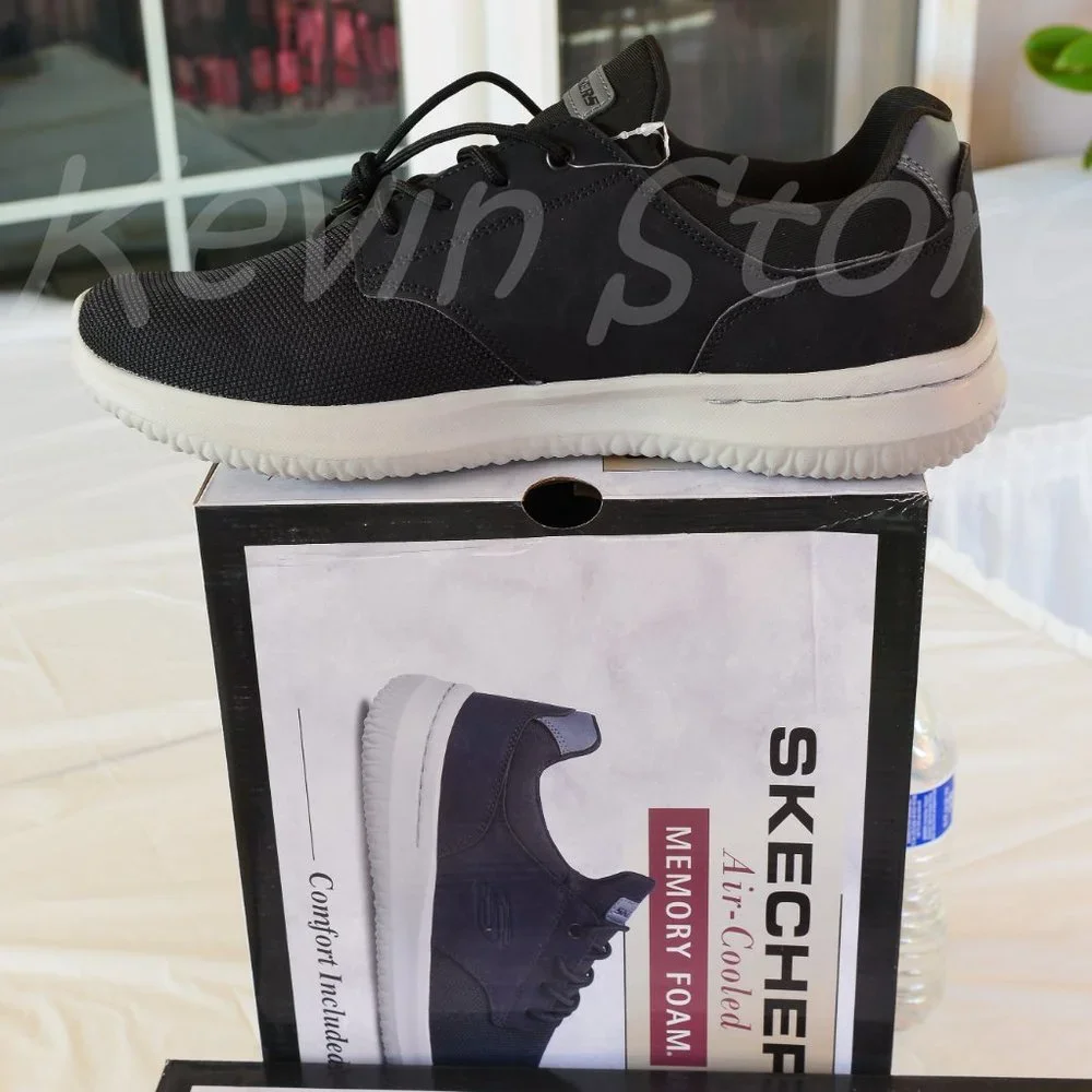 2 pairs Skechers bundle shoes BLACK+nAVY men shoes - Picture 12 of 16